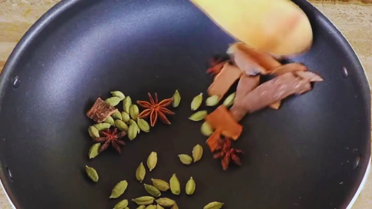 Roasting them nicely by stirring them continuously