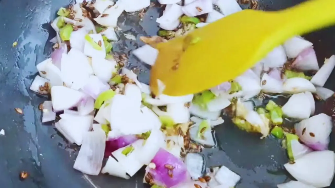 Sautéing the ingredients