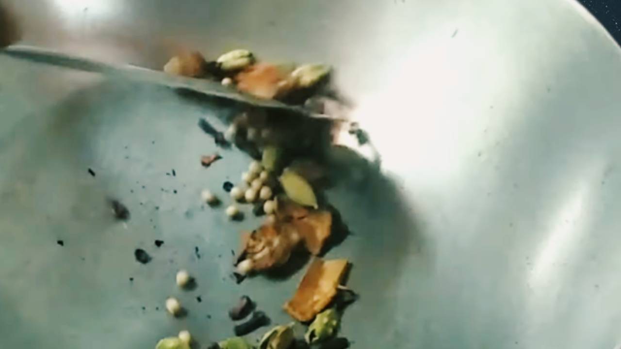 Stirring the ingredients continuously