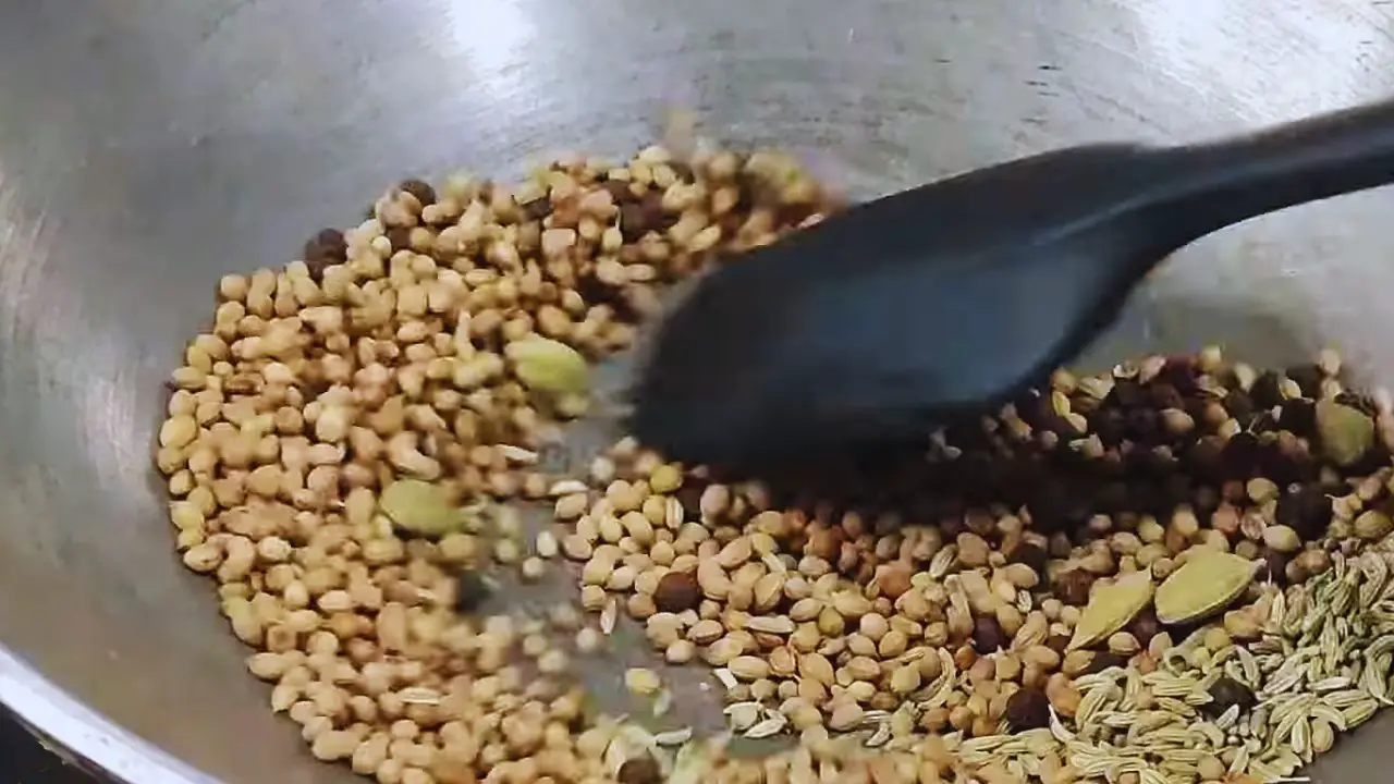 Stirring the spices