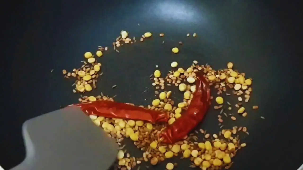 Stirring the ingredients