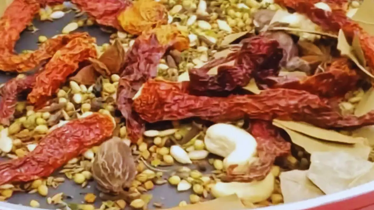 Ingredients are roasted and dried nicely