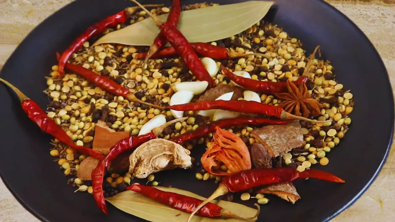 Transferring the ingredients onto a plate