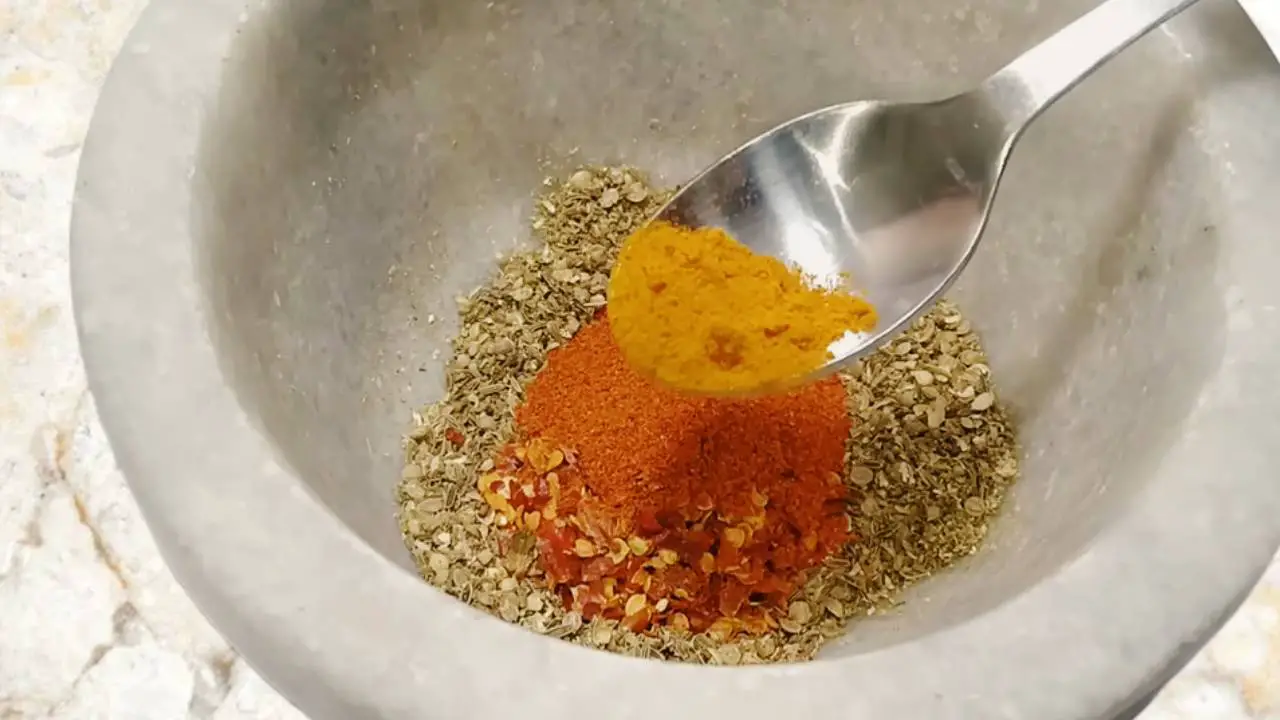 Adding ½ tsp turmeric powder