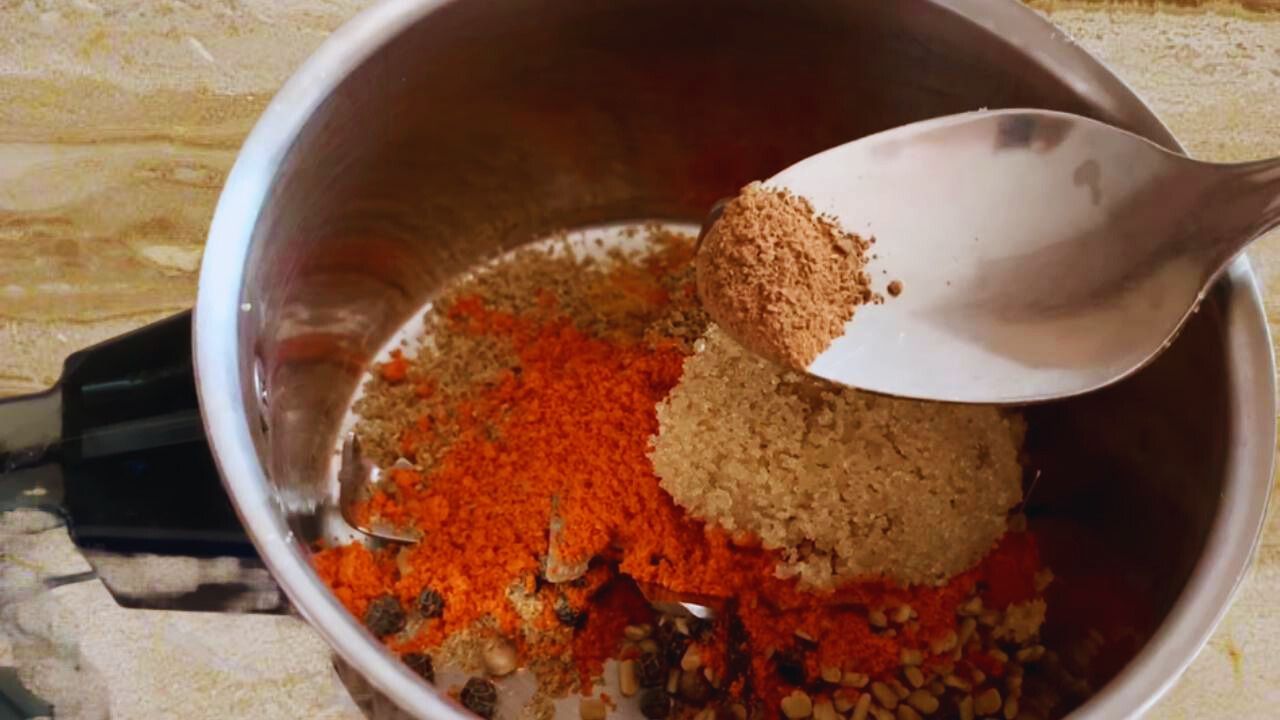 Adding ¼ tsp of garam masala powder