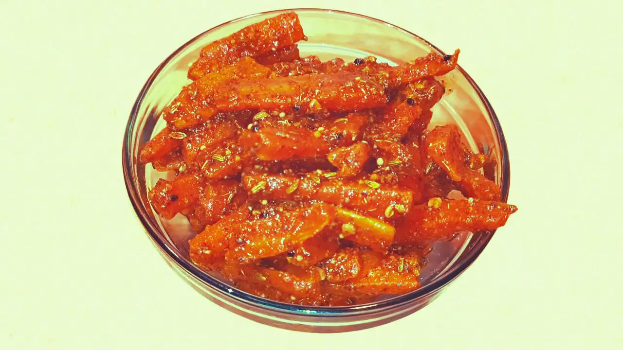 Carrot pickle is ready
