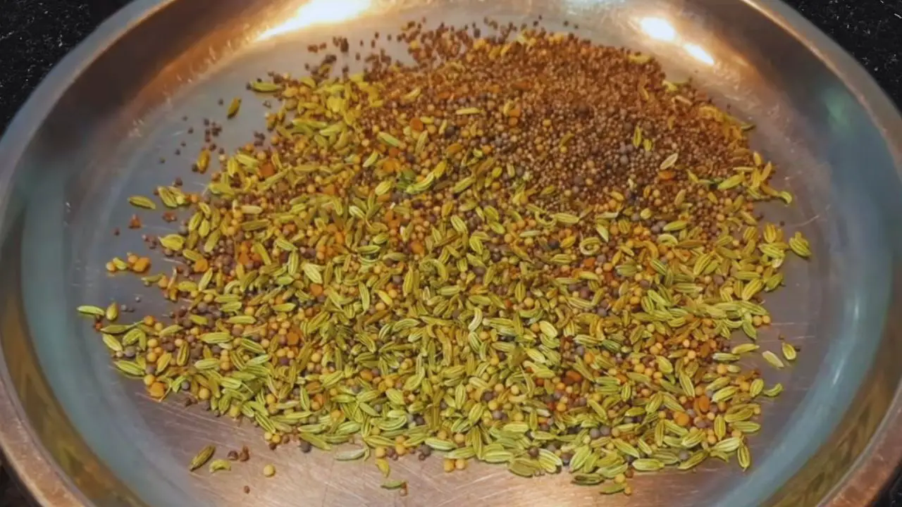 Dry roasted on a plate and keep it side for cooling