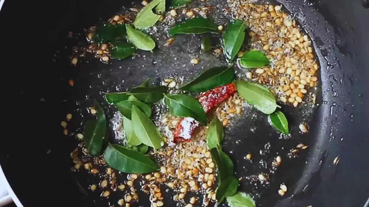 Added about 20 to 25 pieces of fresh curry leaves