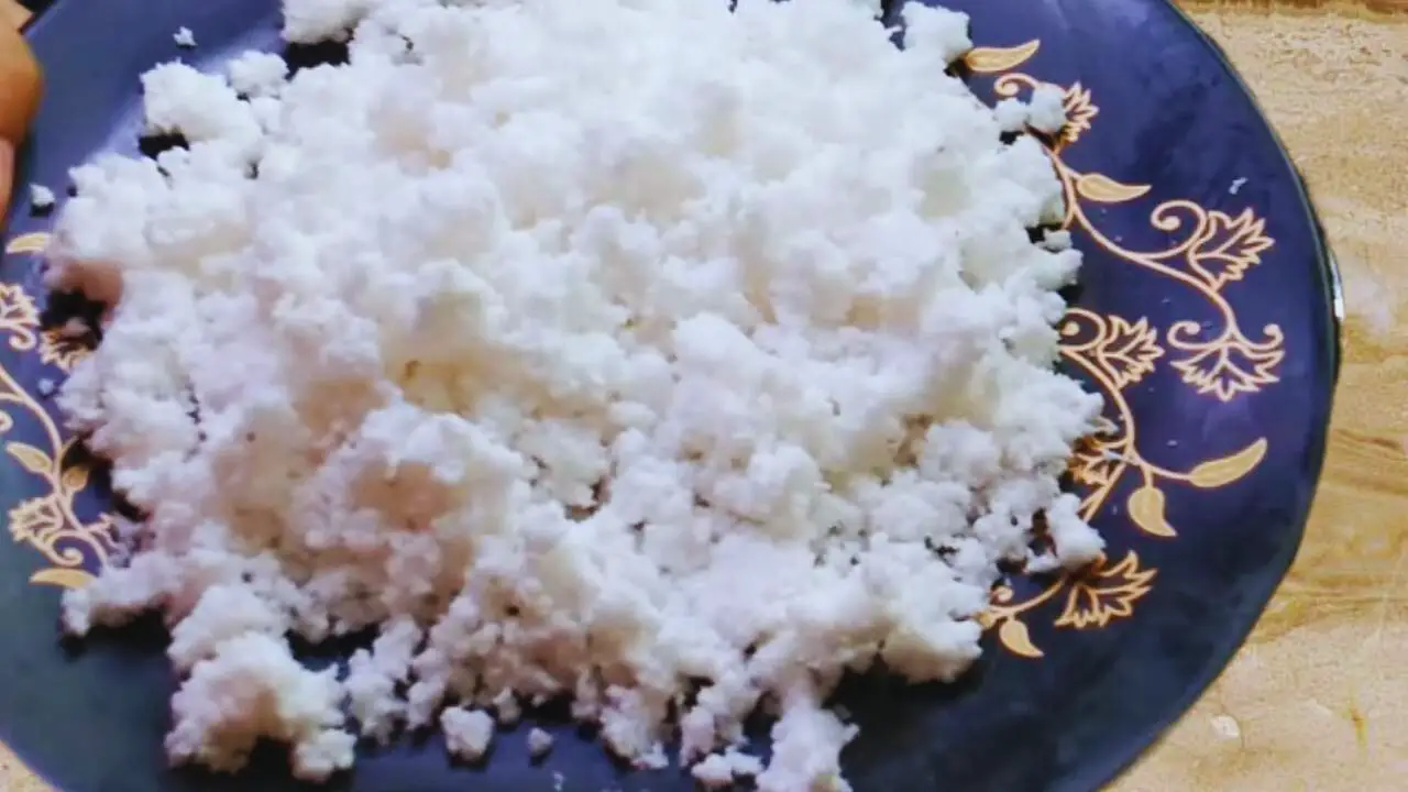 Grinding them to a fine powder and transfer it to a plate