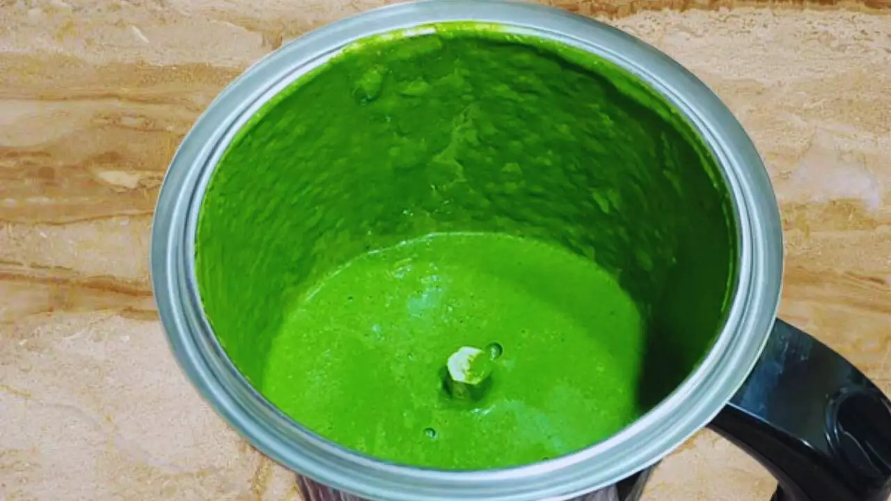 Grinding the ingredients