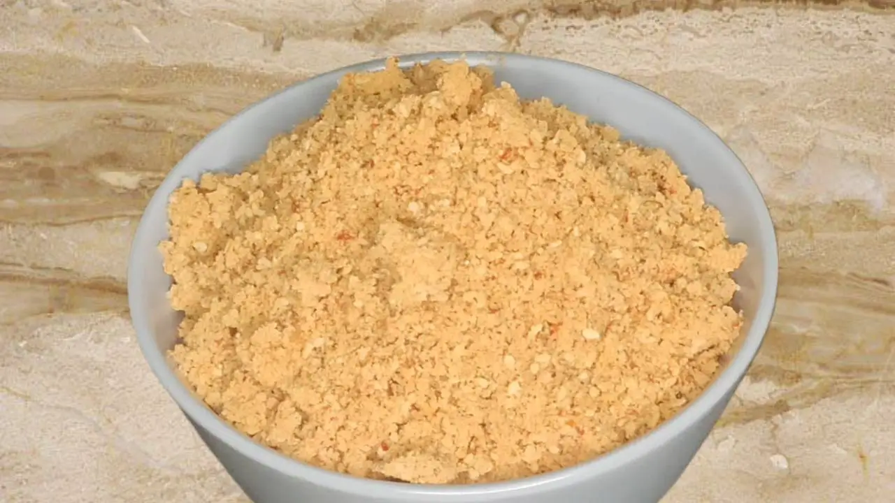 Homemade sesame seed powder is ready