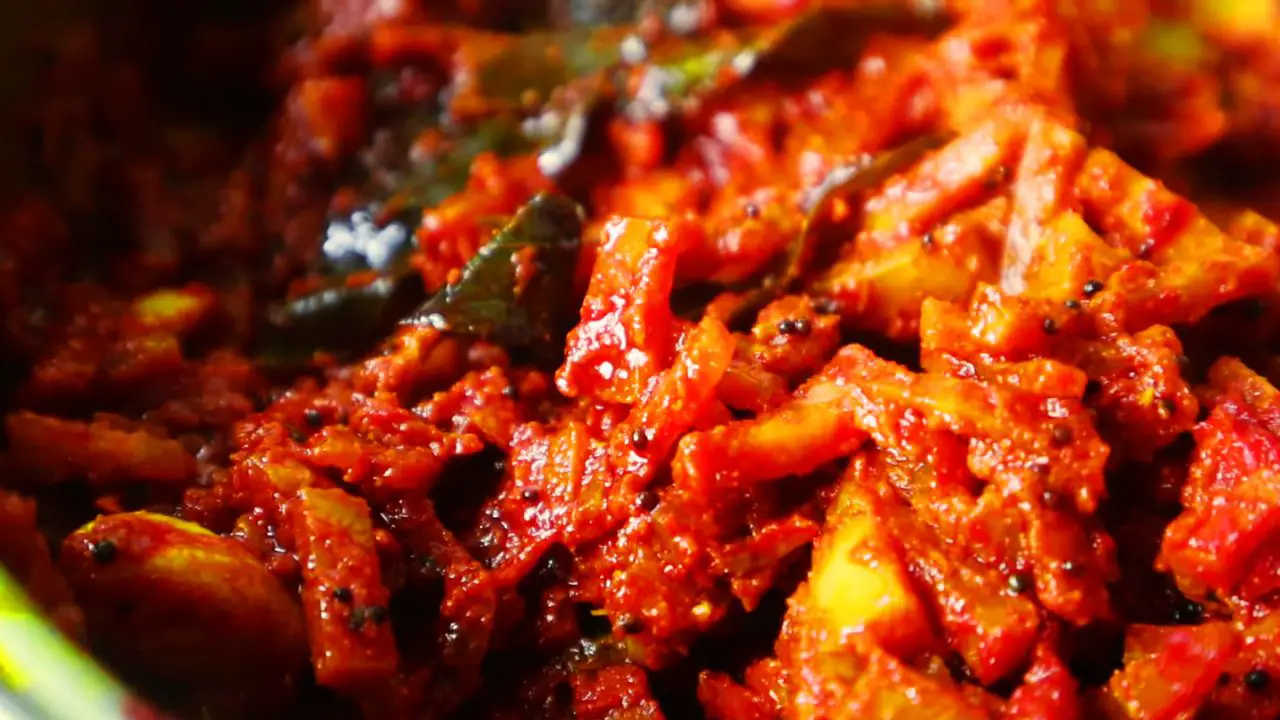Papaya pickle is ready