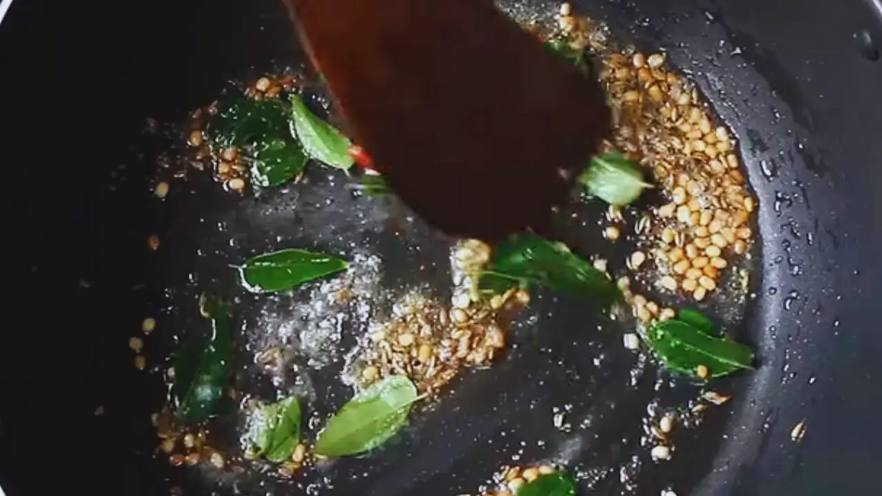 Stirring all the ingredients nicely