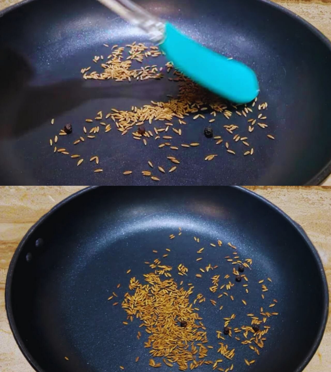 Stirring the spices