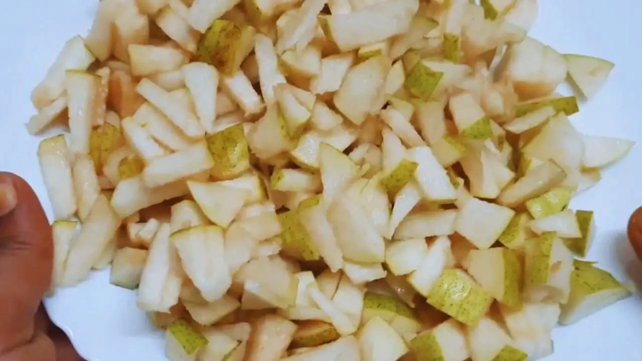 Chopped pears