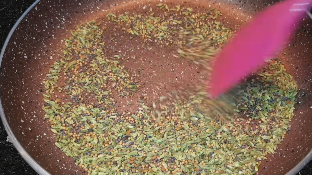 Sautéing all the spices