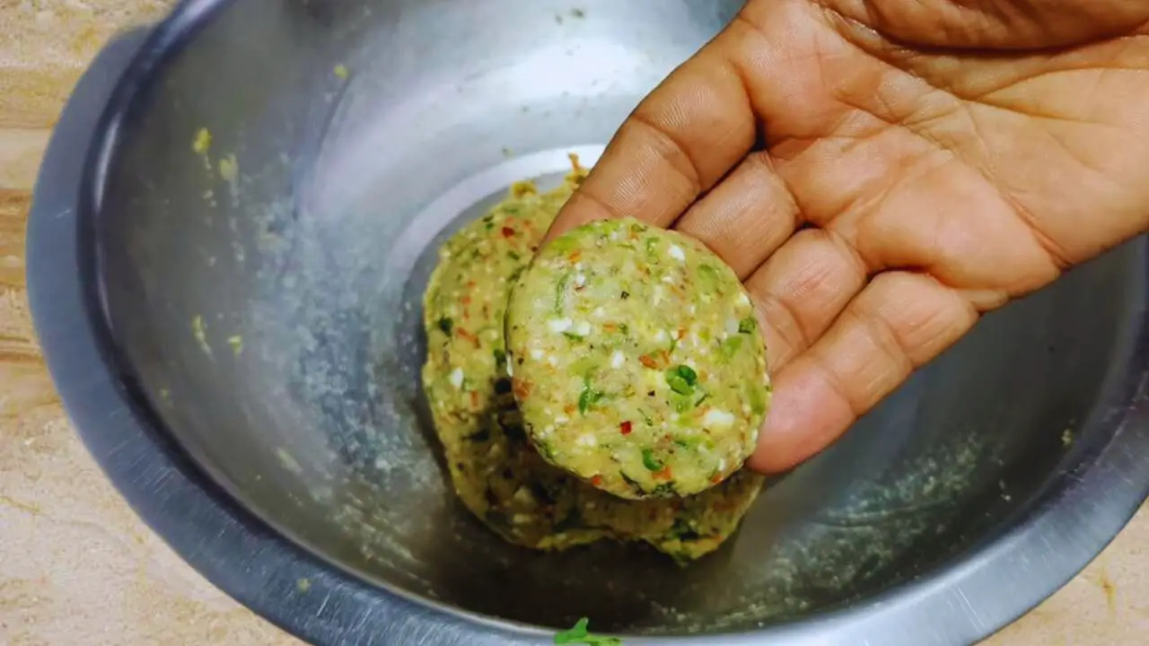Final shape of vegetable kabab 