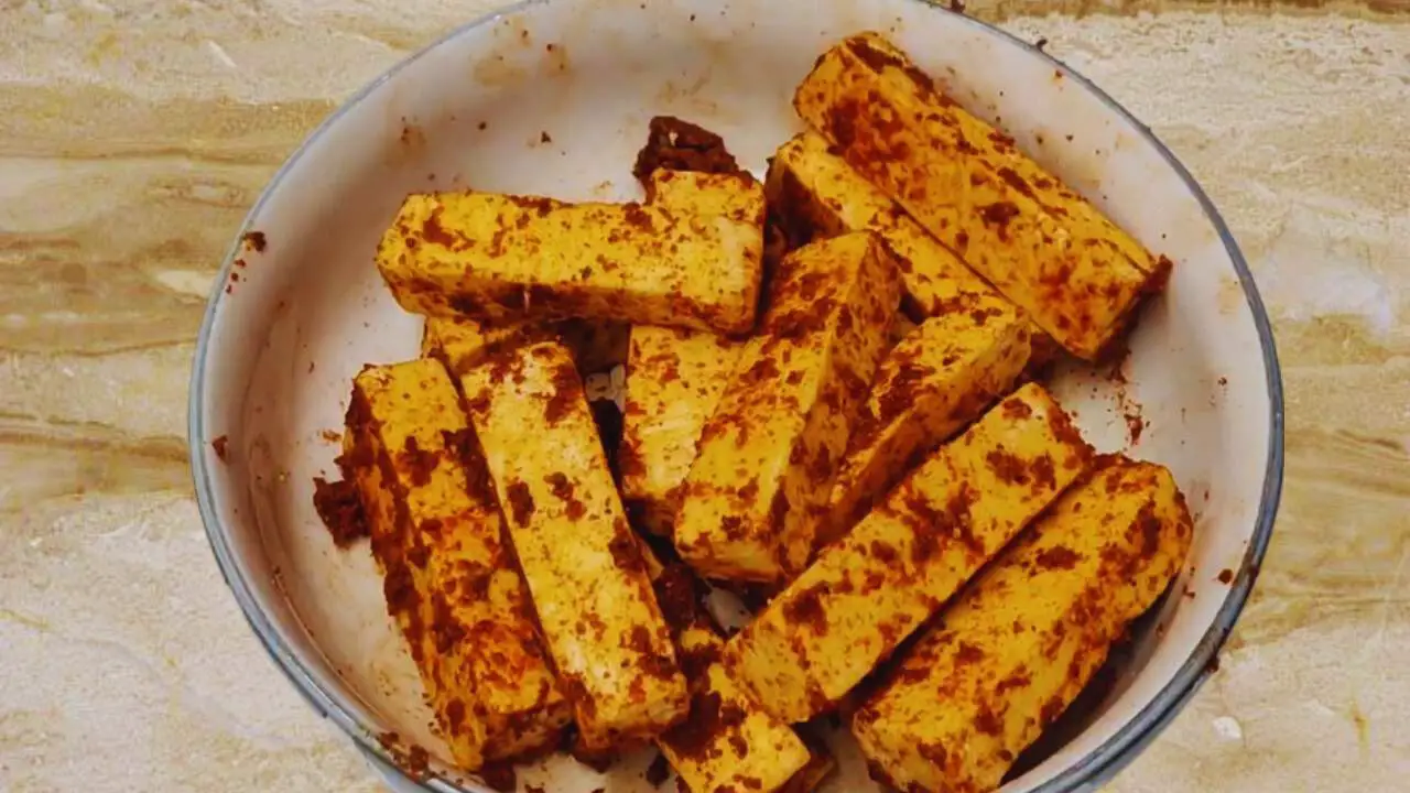 Spice coated paneer fingers