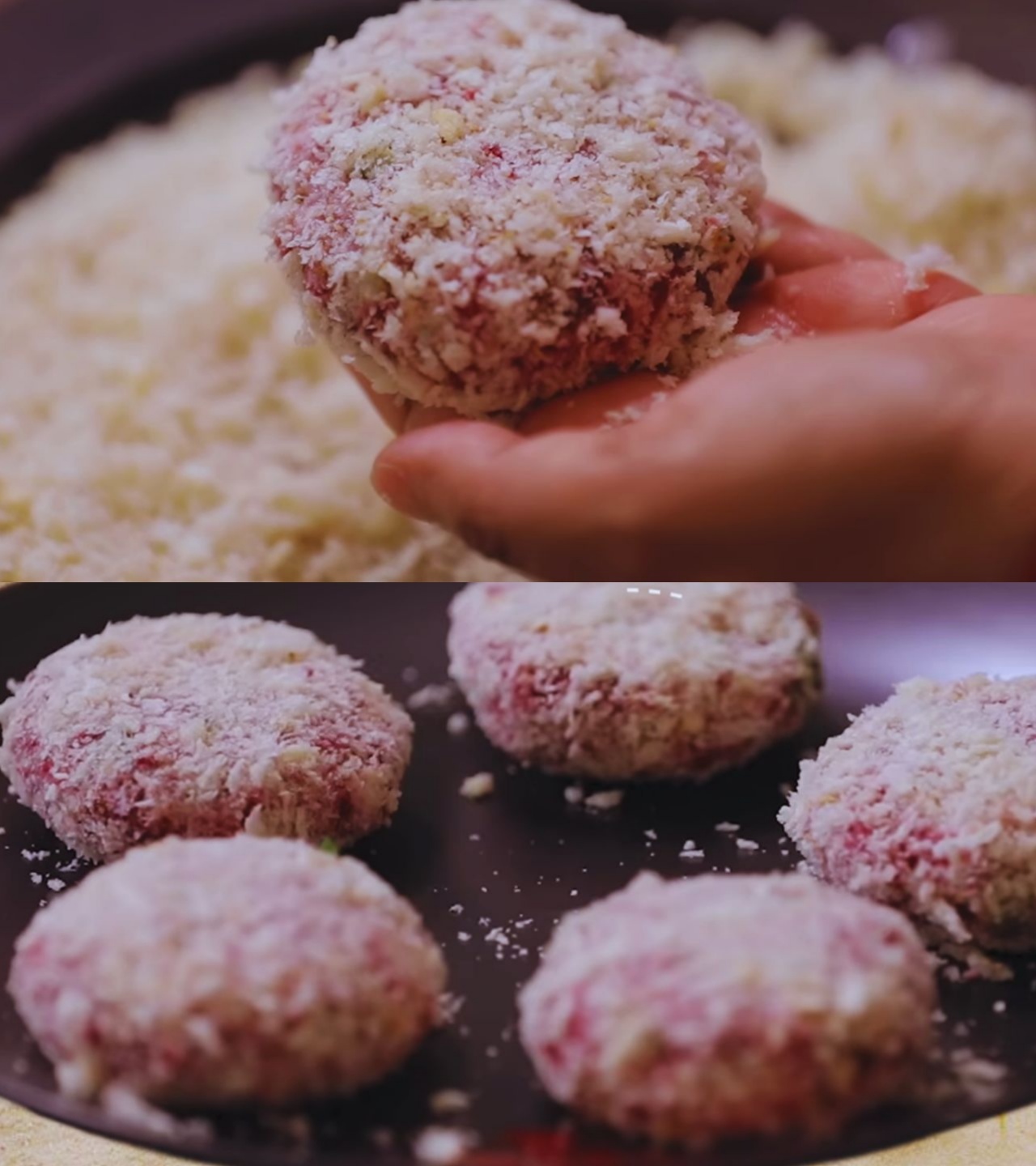 Nicely coated beetroot tikkis 