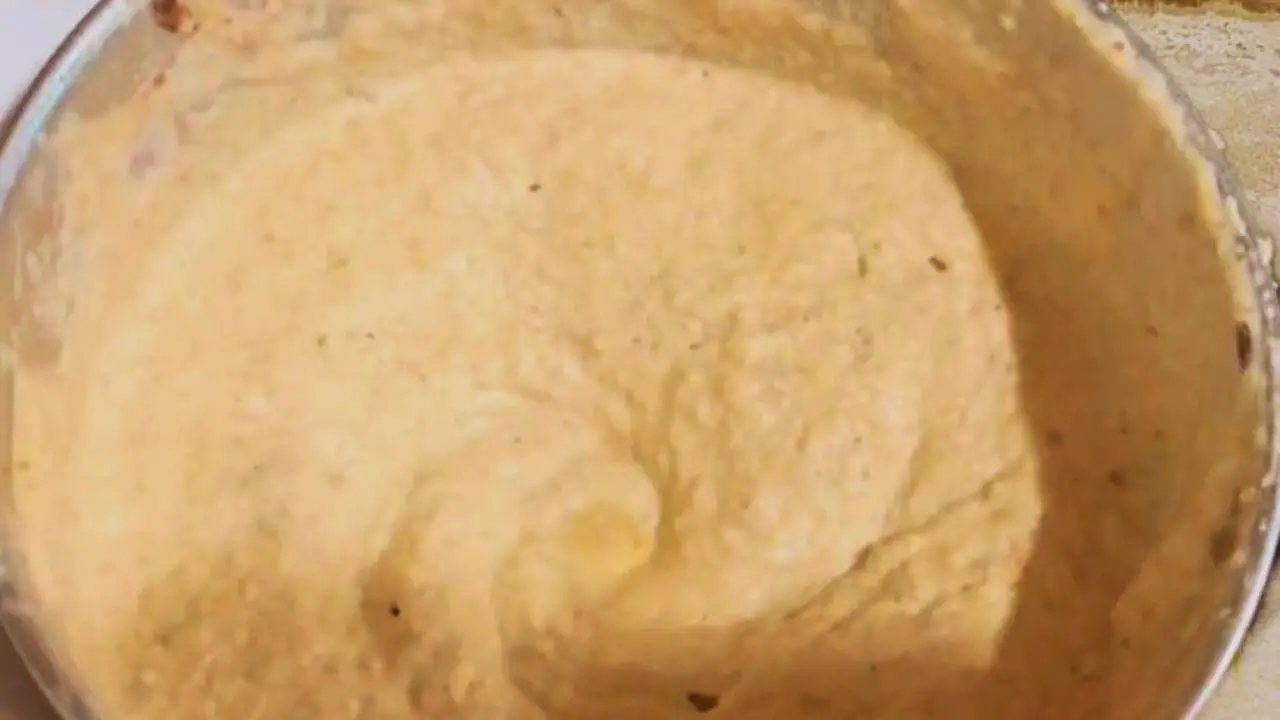 A smooth almond chutney paste 