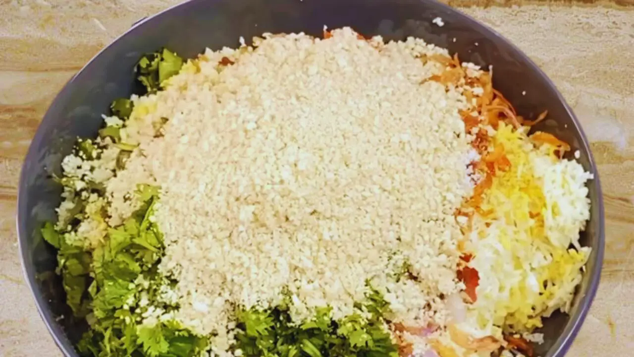 Adding breadcrumbs for binding egg kabab