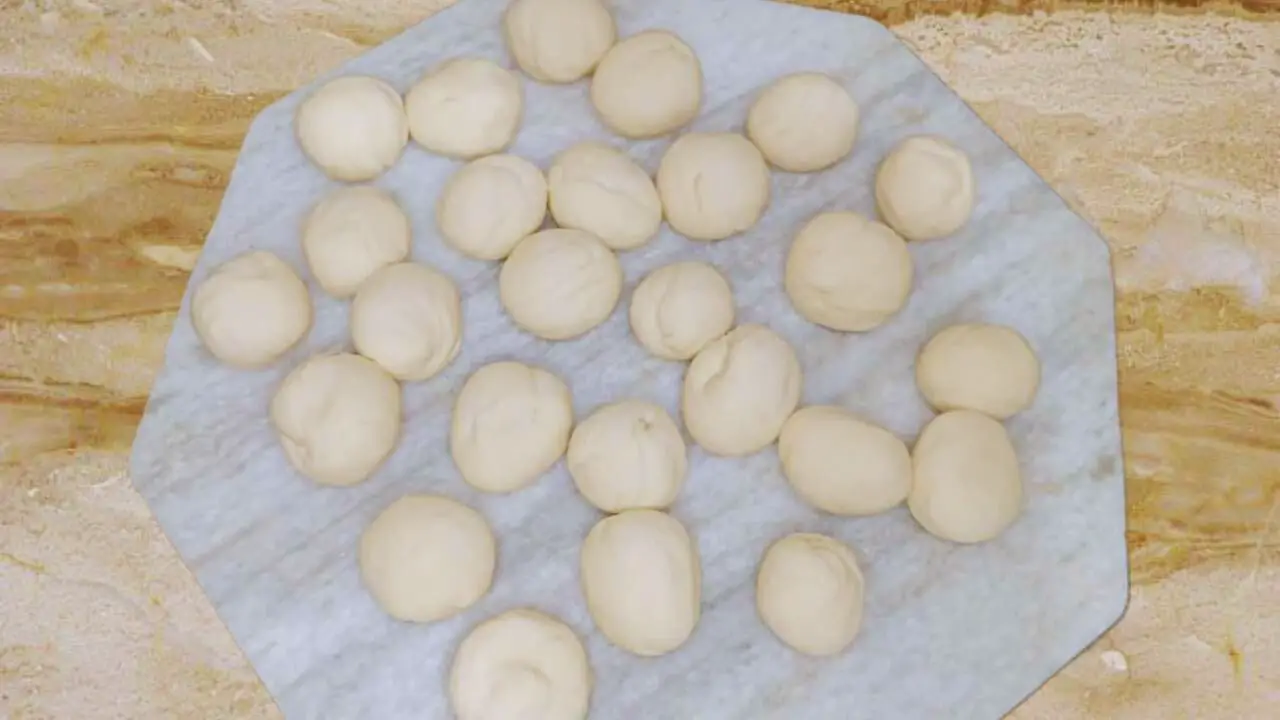 Balls of dough to make Fish Momo