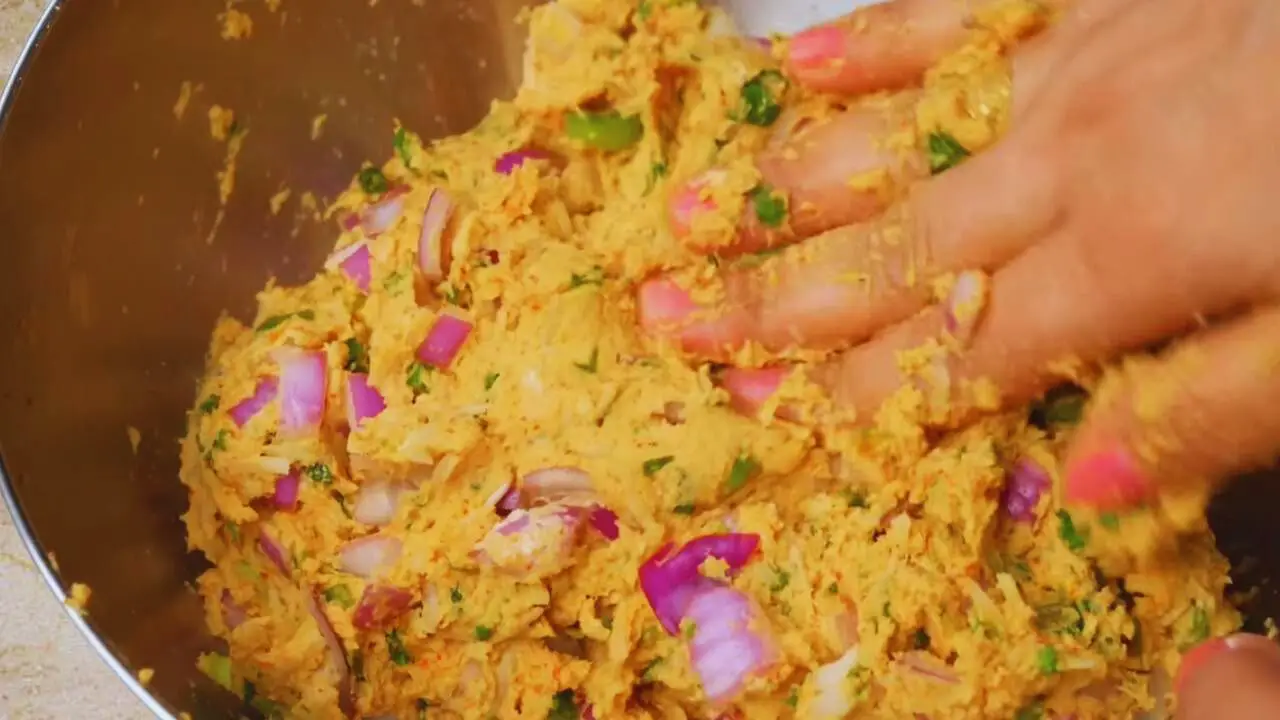 Bread Pakora mixture is ready 