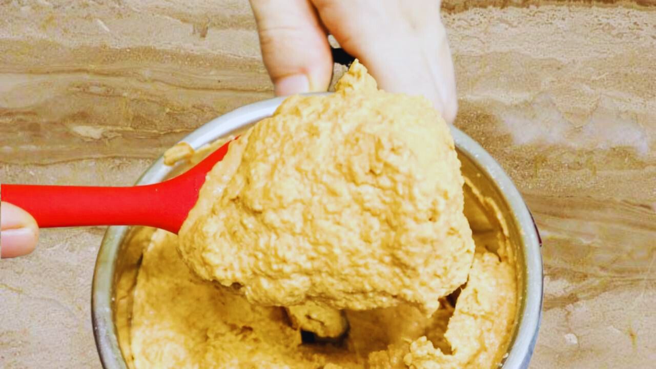 Sunflower seeds chutney recipe step 10 Checking consistency of sunflower seeds chutney paste