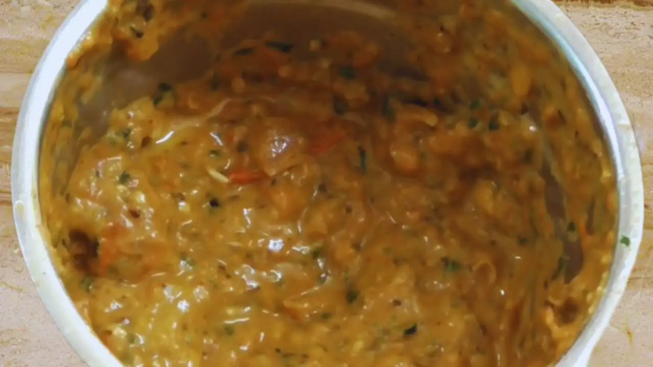 Tomato green chili chutney recipe step 10 Coarse paste of Tomato Green Chili Chutney