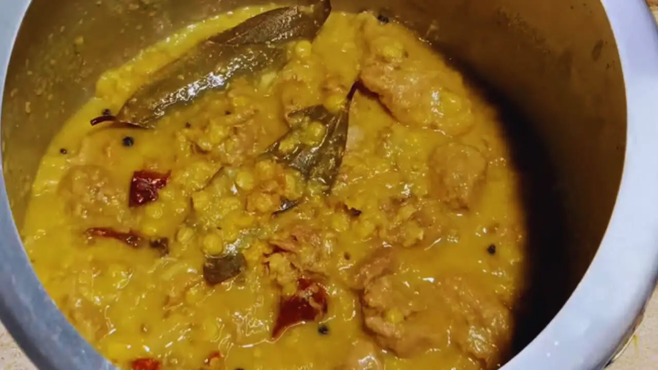 Cooked mutton kabab mixture