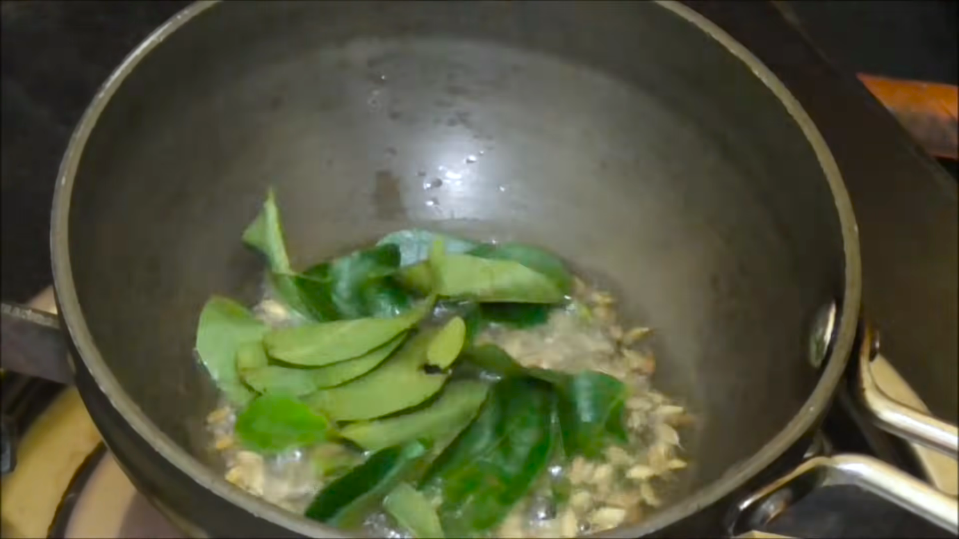 Tomato green chili chutney recipe step 12 Cooking the tadka for the Tomato Green Chili Chutney