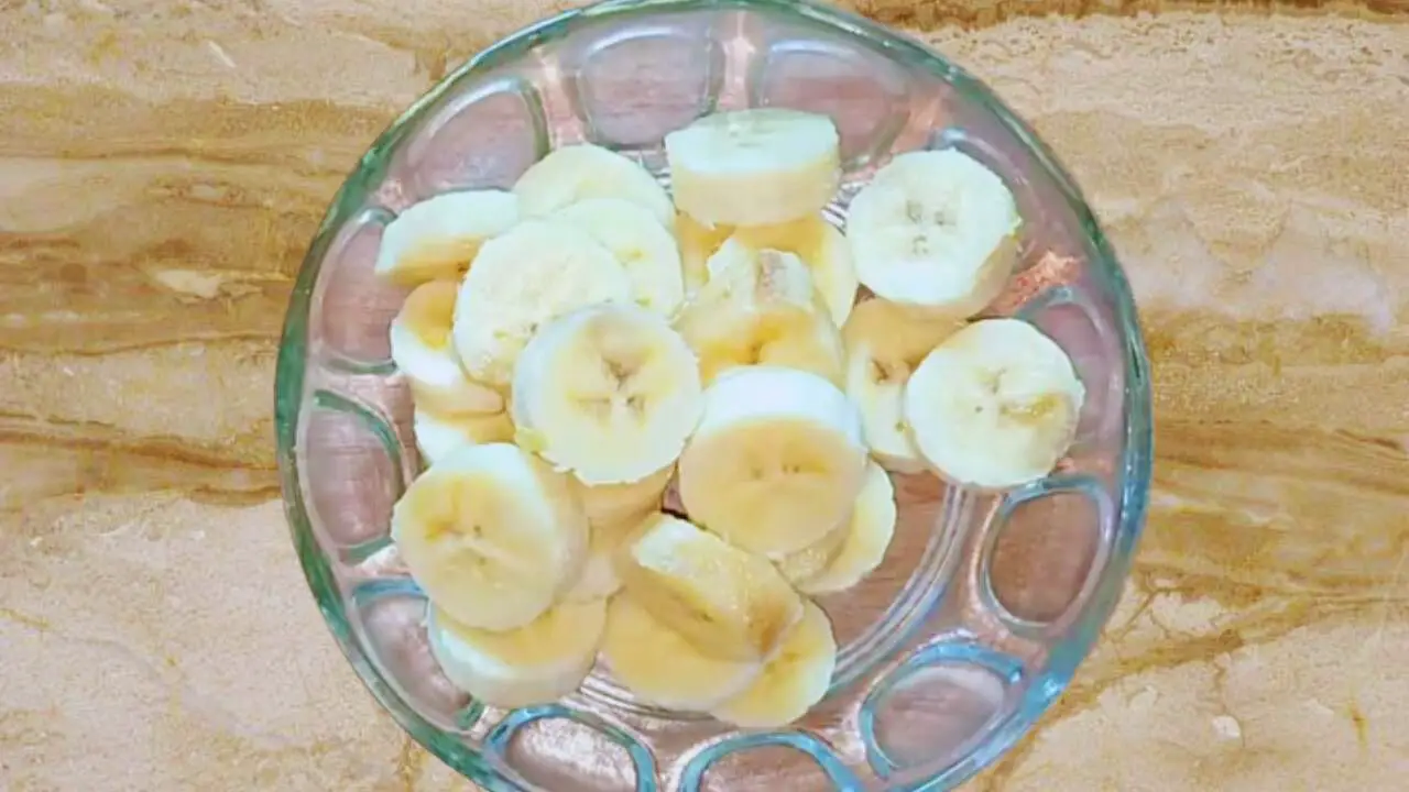 Cut ripe banana 