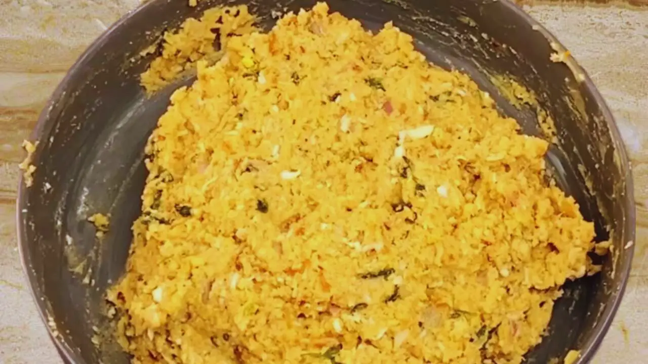 Egg kabab mixture is ready 