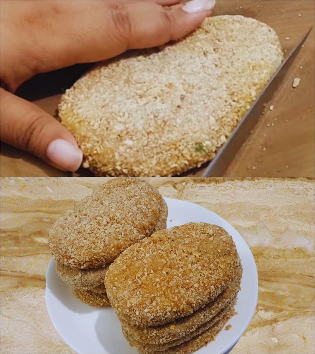Final shaping of Fish Cutlets