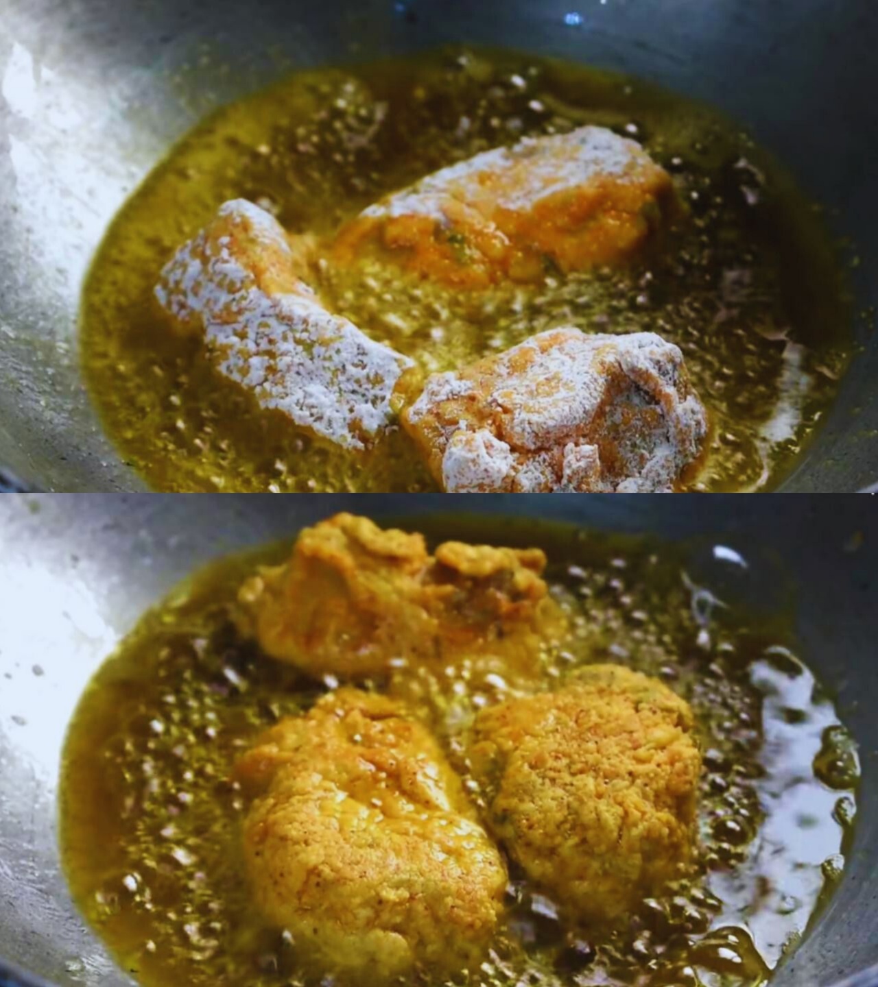 Frying Fish Pakora