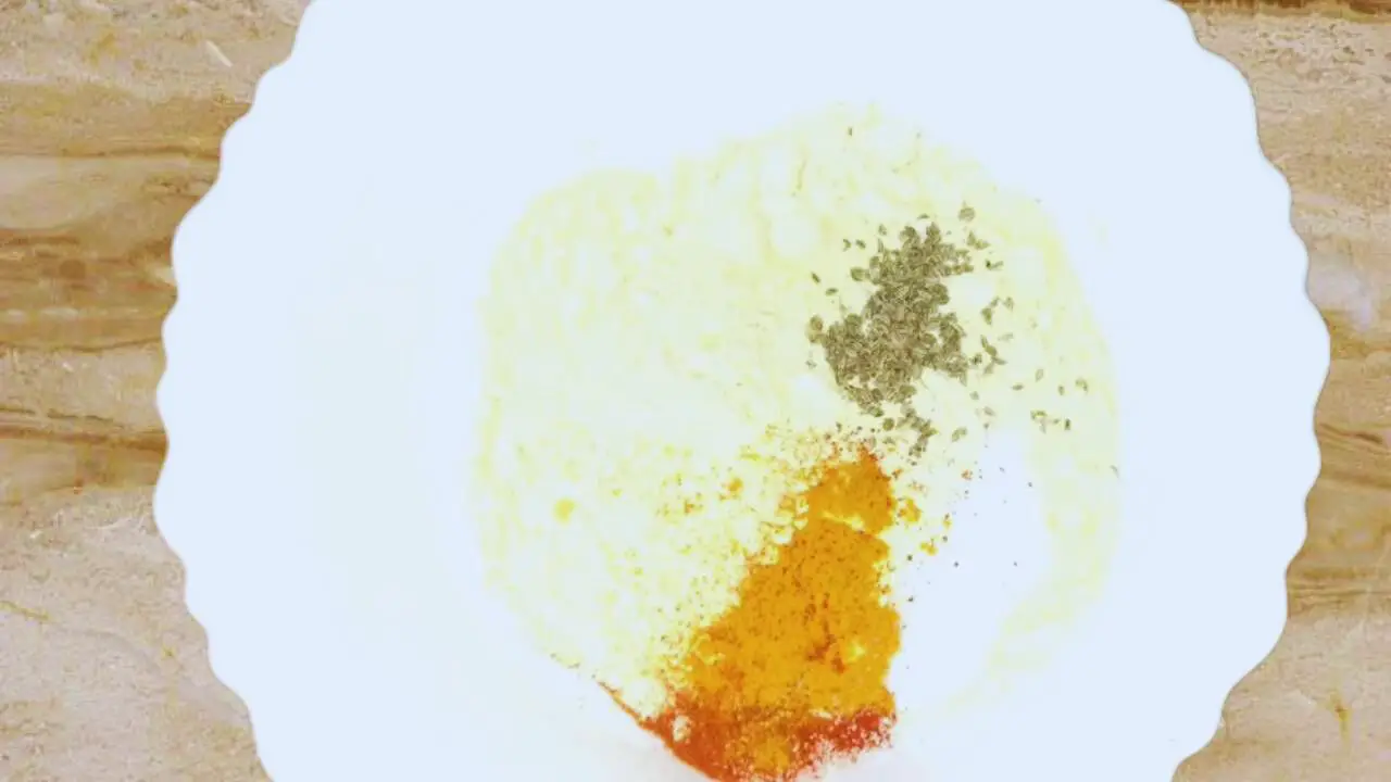 Ingredients for the batter to coat Chili Pakoras