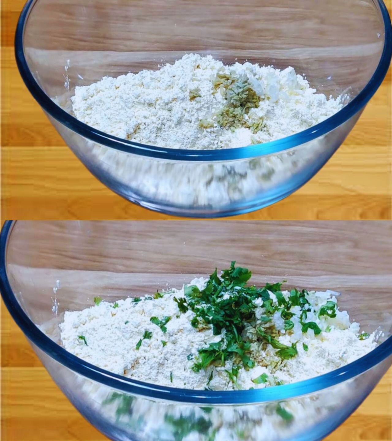 Making the batter for Bread Chop 