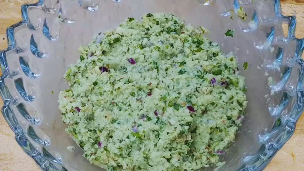 Prawn kabab mixture is ready 