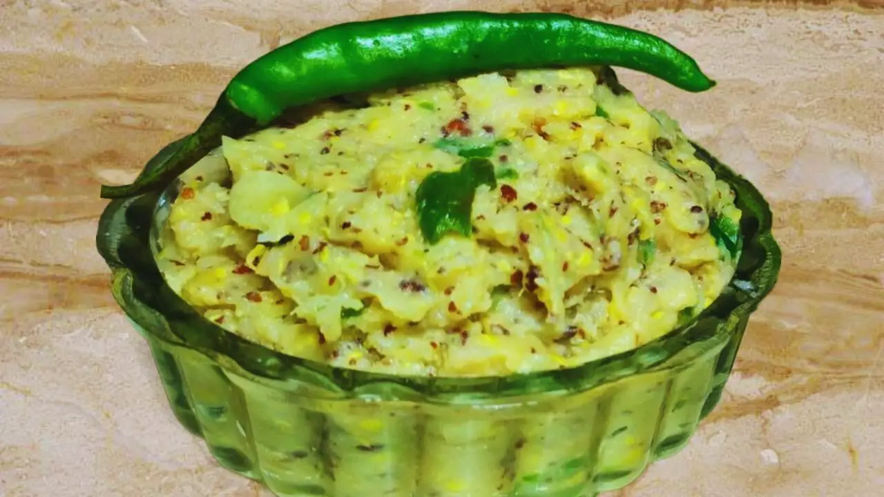 Raw banana chutney is ready 