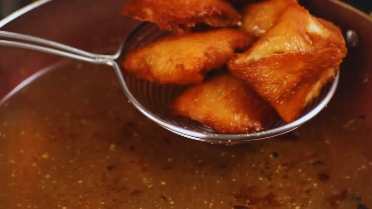 Removing Bread Samosas