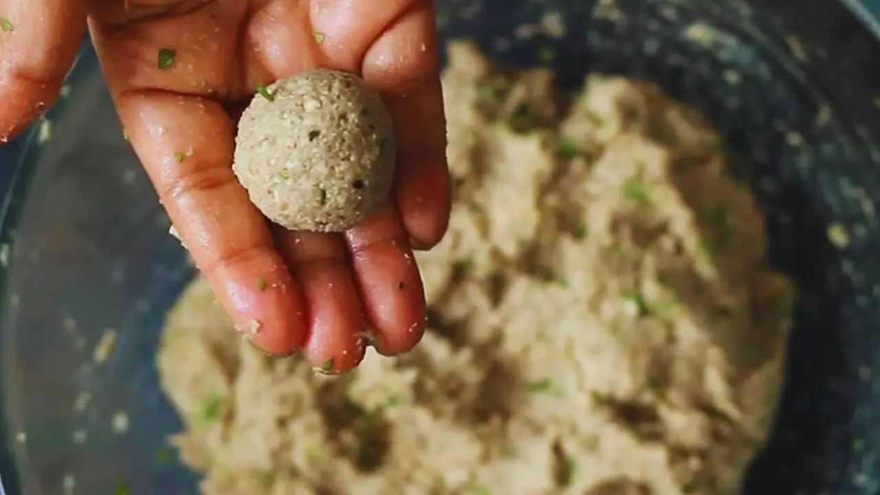 Shaping Mutton Keema Balls
