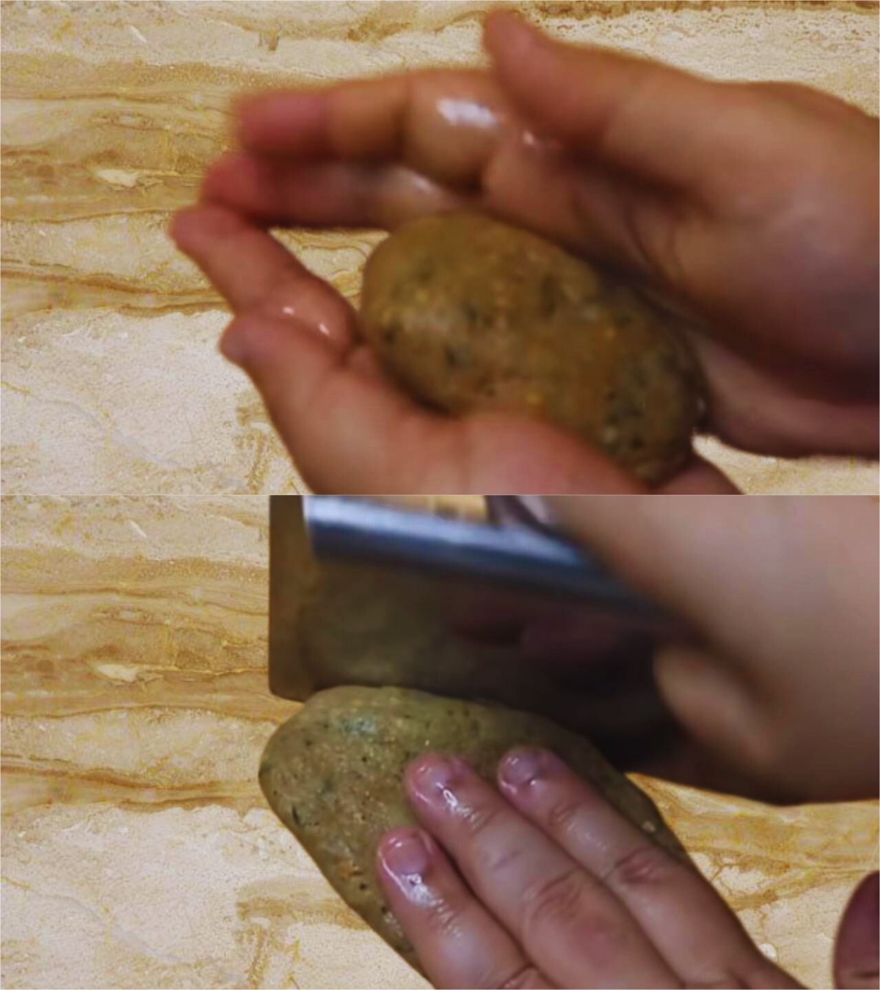 Shaping the cutlets
