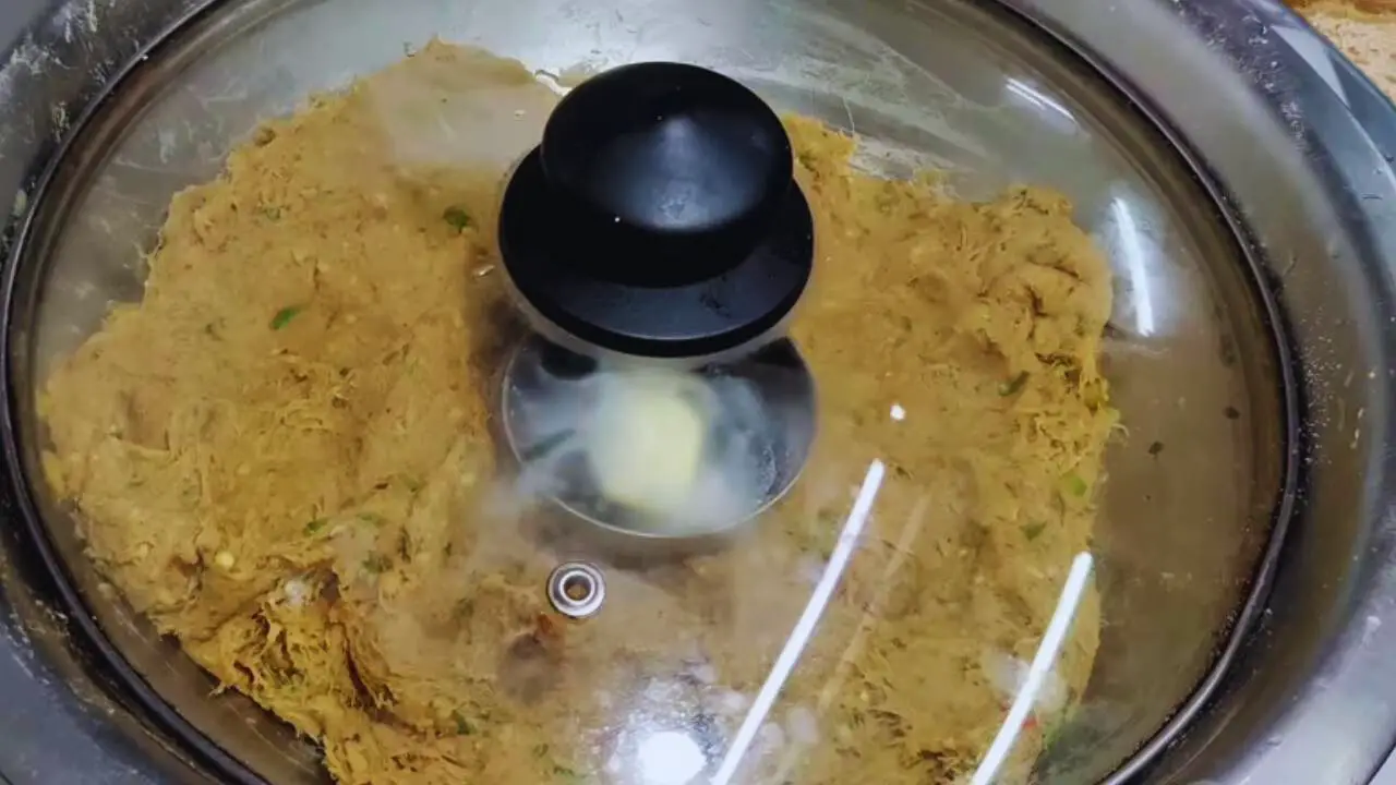 Smoking mutton kabab mixture 