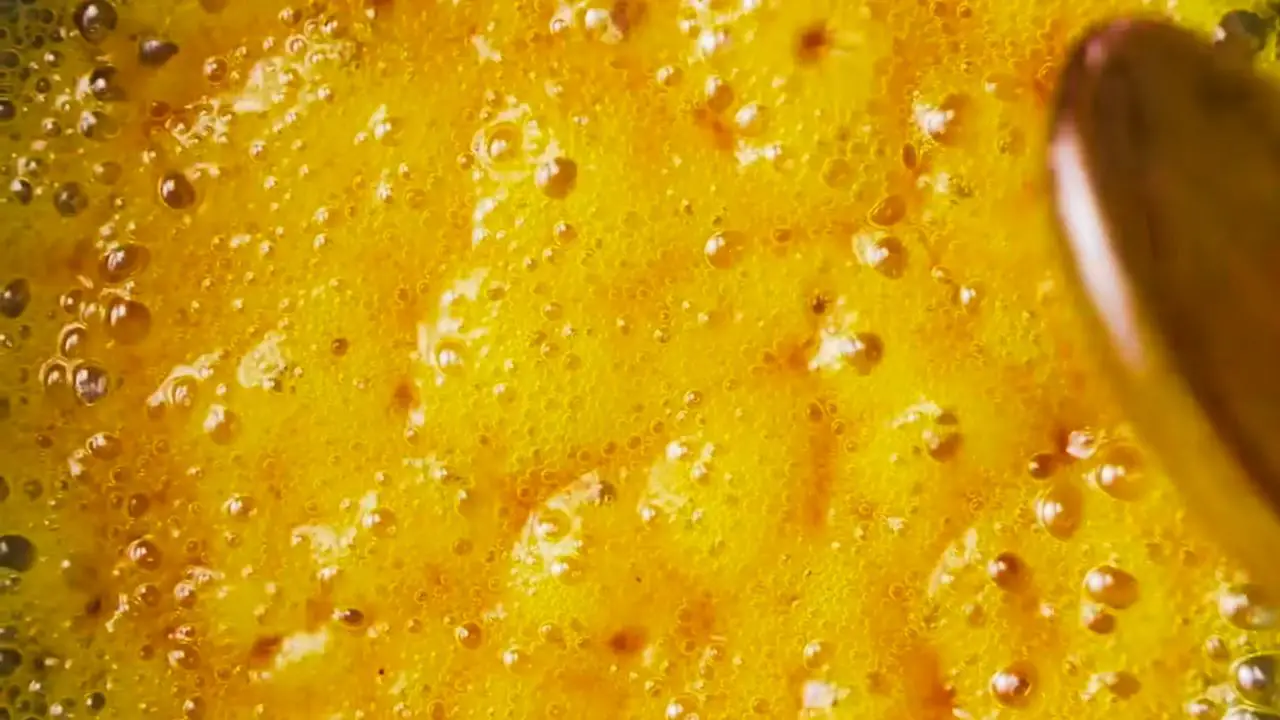 Boiling jaggery and water