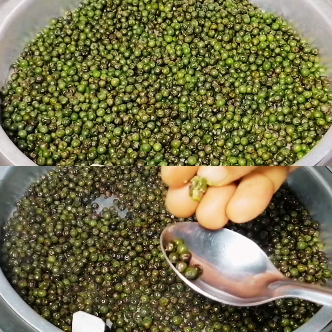 Steamed peppercorns 