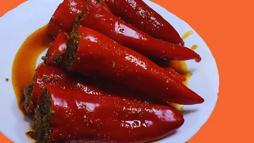 Stuffed Red Chili Pickle Featured Image