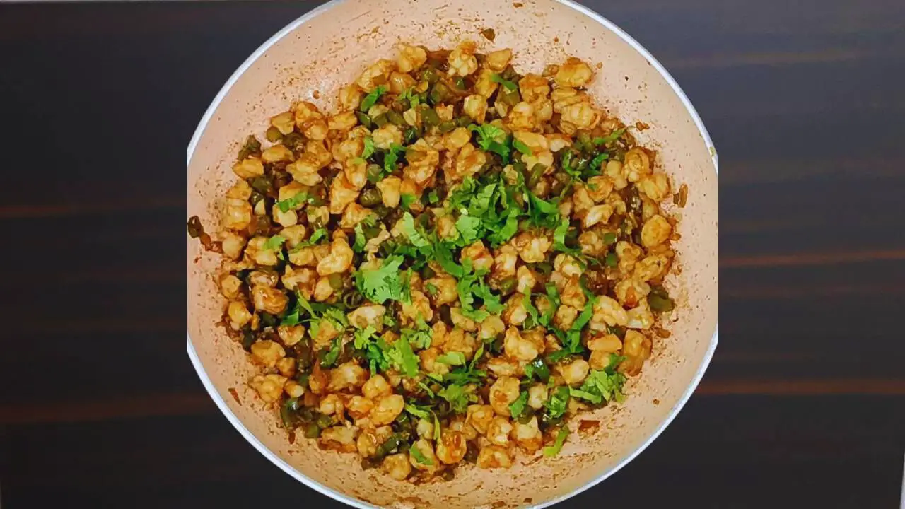 Adding coriander leaves