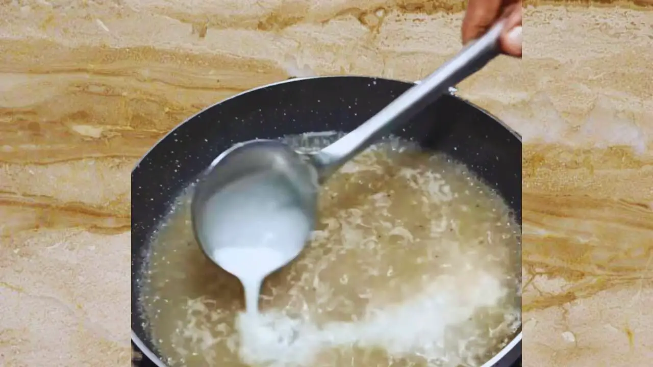 Adding corn flour slurry 