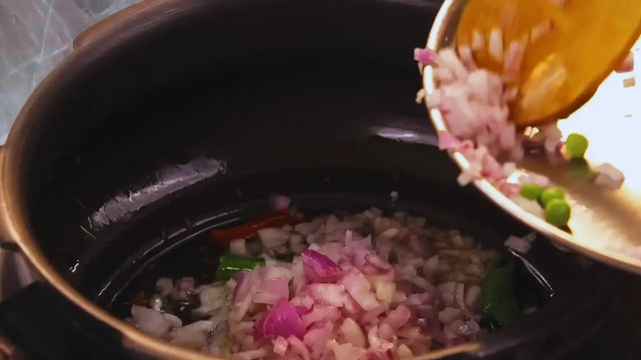 Adding onions 