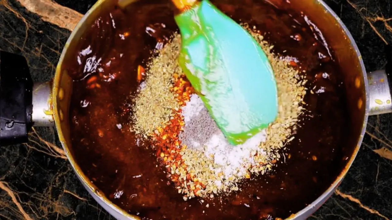 Adding the spice mix 